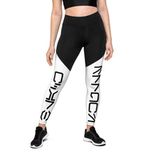 Load image into Gallery viewer, Black Skulls- Sports Leggings