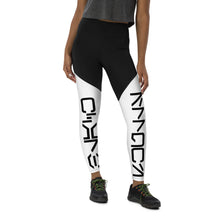 Load image into Gallery viewer, Black Skulls- Sports Leggings
