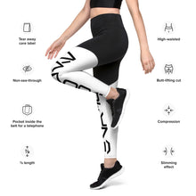 Load image into Gallery viewer, Black Skulls- Sports Leggings