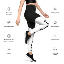 Load image into Gallery viewer, Black Skulls- Sports Leggings