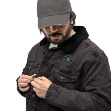 Load image into Gallery viewer, 228th Stealth- Unisex denim sherpa jacket