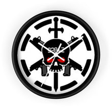 Load image into Gallery viewer, 228th Black Skulls Wall Clock
