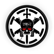 Load image into Gallery viewer, 228th Black Skulls Wall Clock
