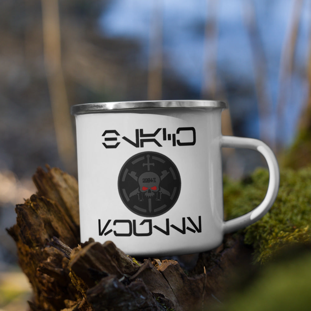 228th Black Skulls- Left Hand Holder- Enamel Mug