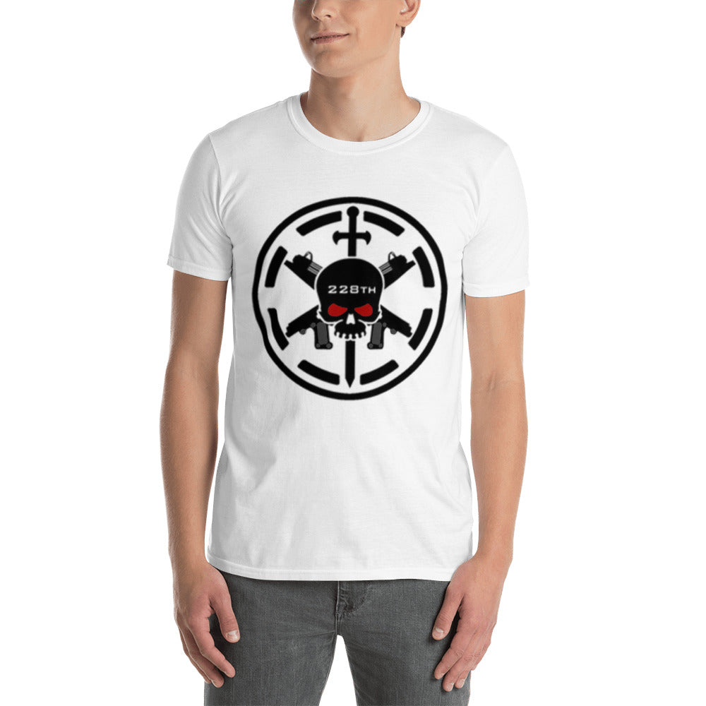 228th Black Skulls Symbol- Short-Sleeve Unisex T-Shirt