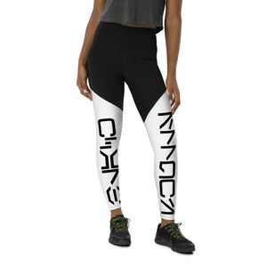 Black Skulls- Sports Leggings
