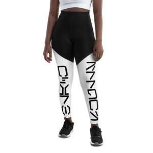 Black Skulls- Sports Leggings