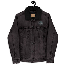 Load image into Gallery viewer, 228th Stealth- Unisex denim sherpa jacket
